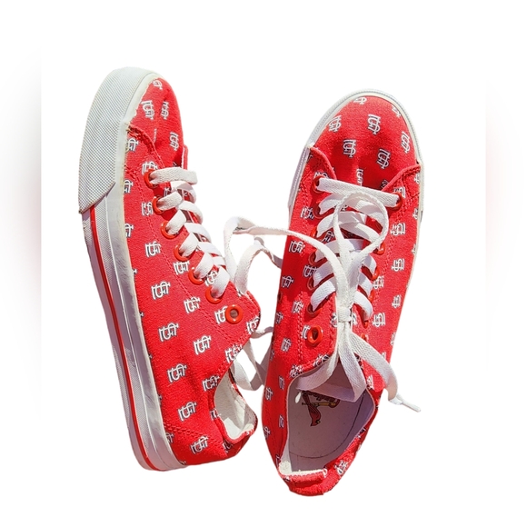 St Louis Cardinals MLB Team Row One Men 6.0 Women 7.5 Sneakers shoes Multi Logo - Picture 1 of 10